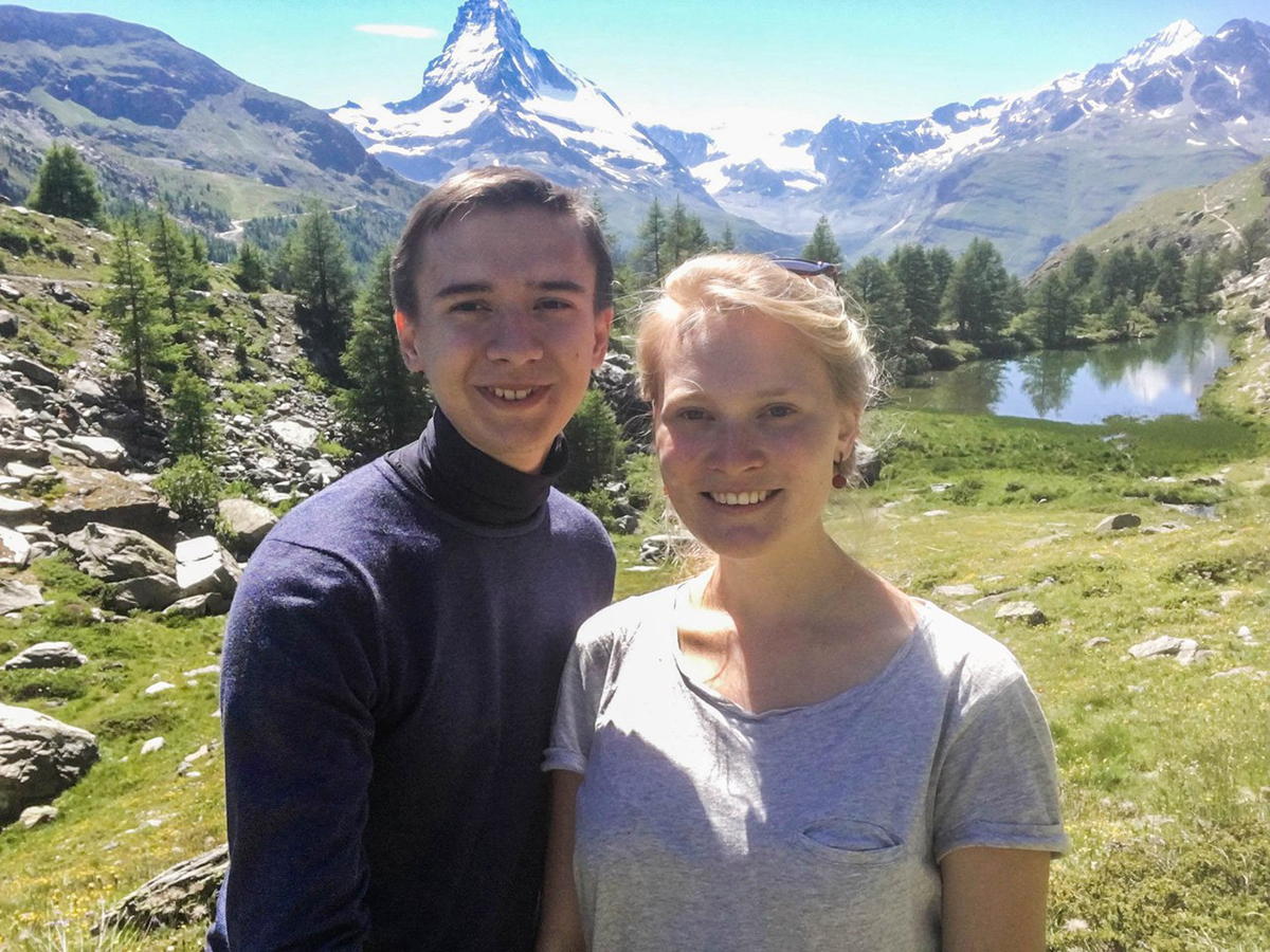 Daria Walter with fourth-year Faculty of Computer Sciences student Ramil Yarullin during the internship at Google in Switzerland